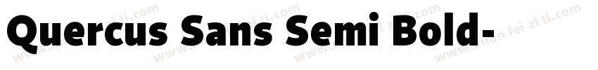 Quercus Sans Semi Bold字体转换